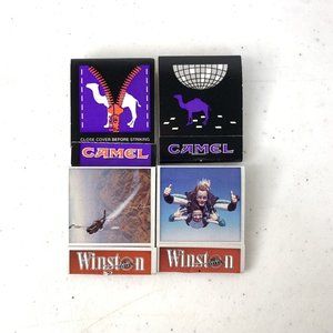 Vintage Joe Camel And Winston‎ Cigarette Matches Lot Of 4